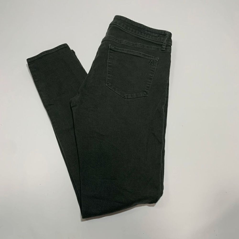 Article Of Society Women's Jeans Skinny Mid-Rise Stretch Black Dark Wash Size 29